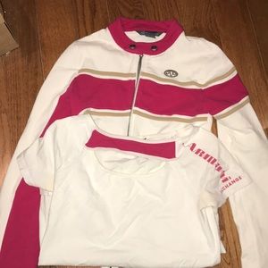 Armani Exchange motorcycle jacket and shirt